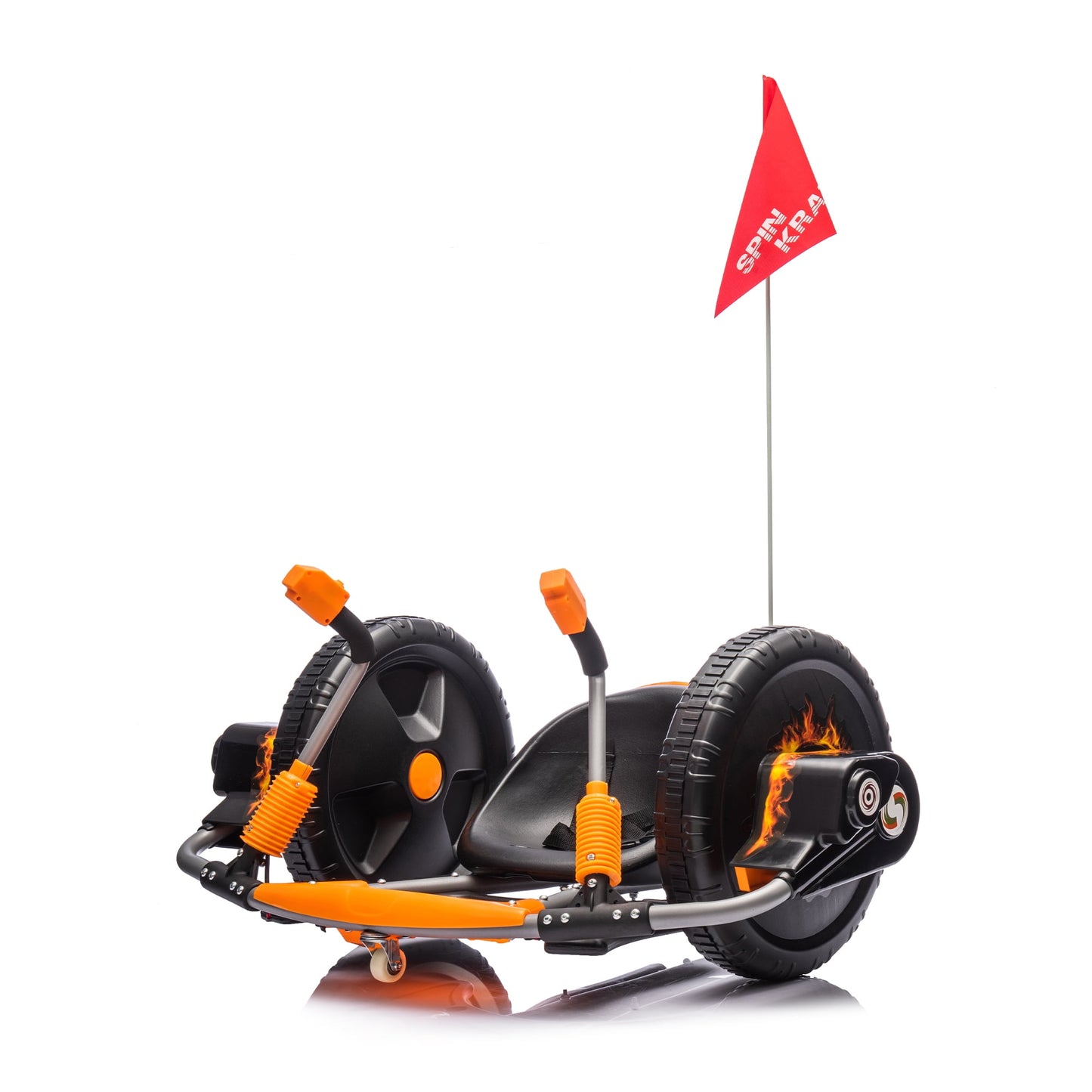 SUSIELADY 12V Kids Ride On Car, Kids Electric Go Kart, 16" Exaggerated Wheel, 360 Degree Steering Rotation, Dual Handle Control, DIY Stickers, for Kids Aged 6+